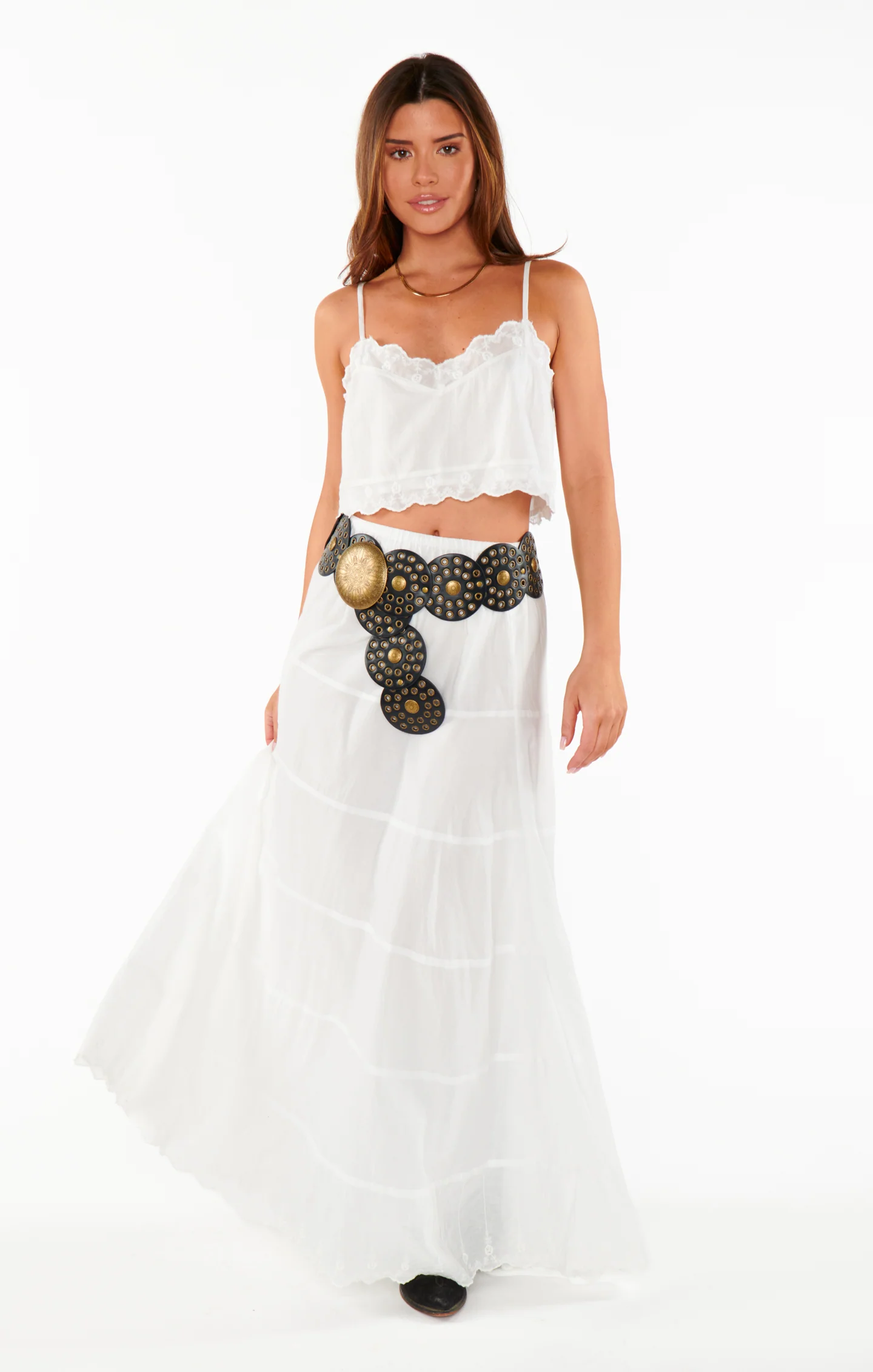 Western Studded Belt ~ Black/Gold - Image 7