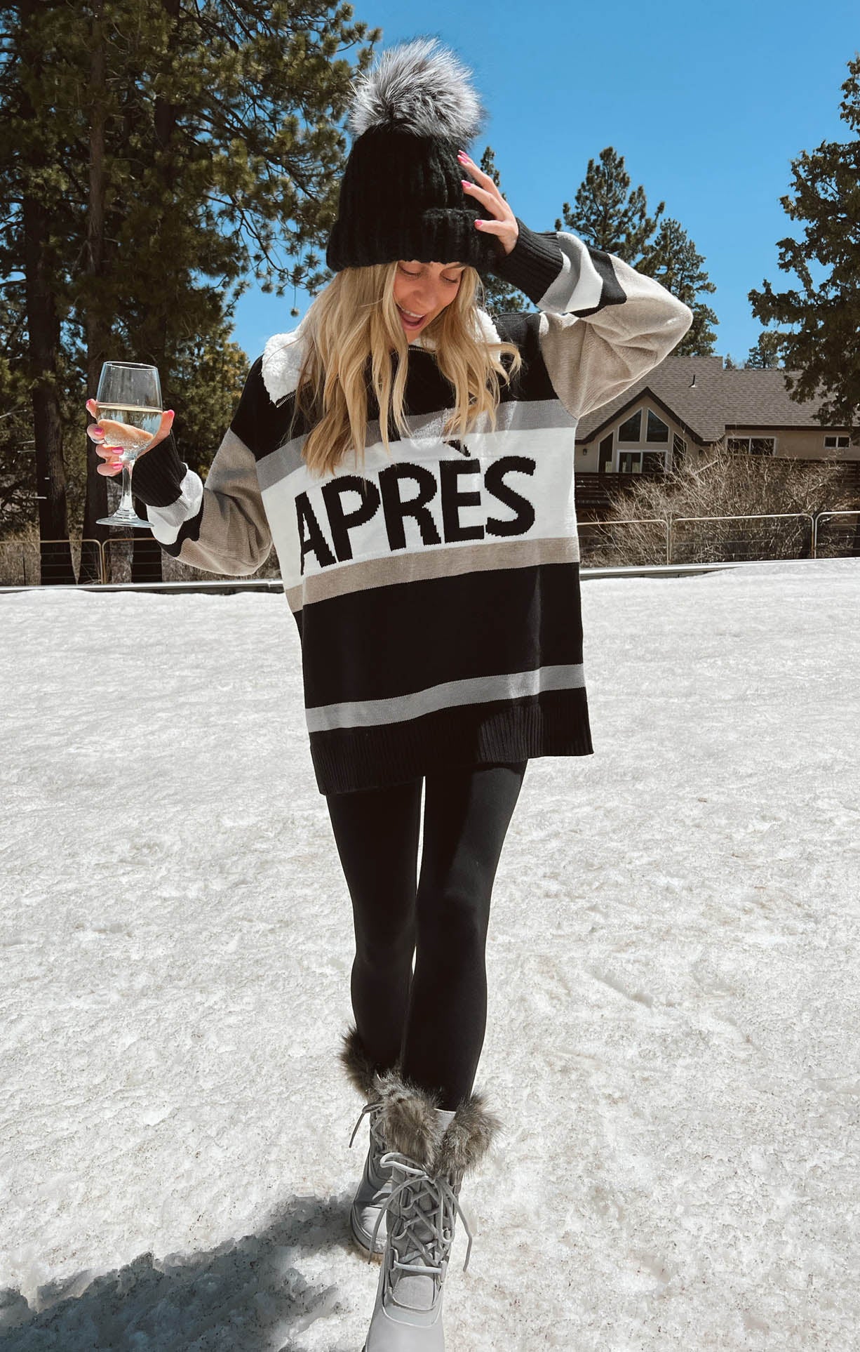 Weston Half Zip Pullover ~ Apres Stripe Knit - Image 2