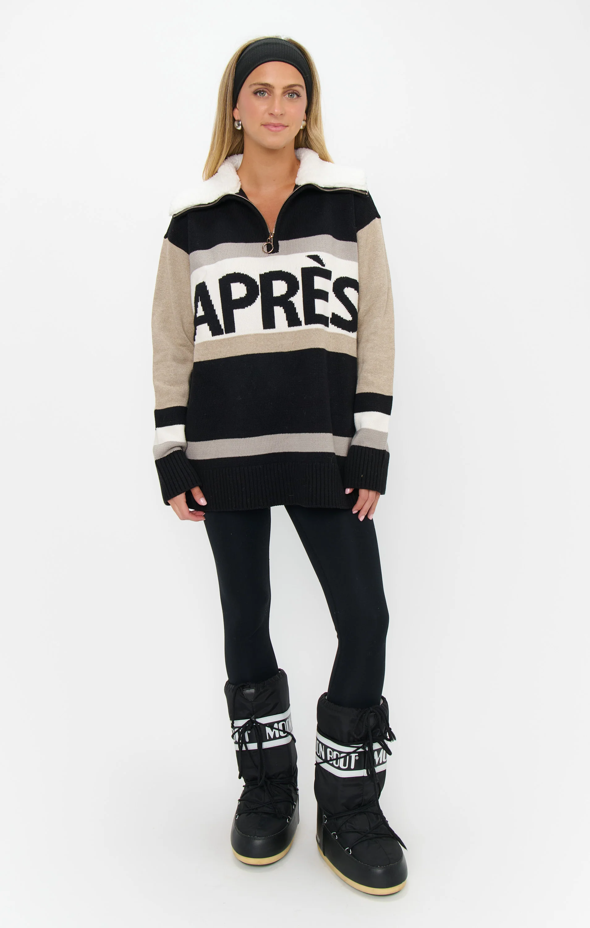 Weston Half Zip Pullover ~ Apres Stripe Knit - Image 3