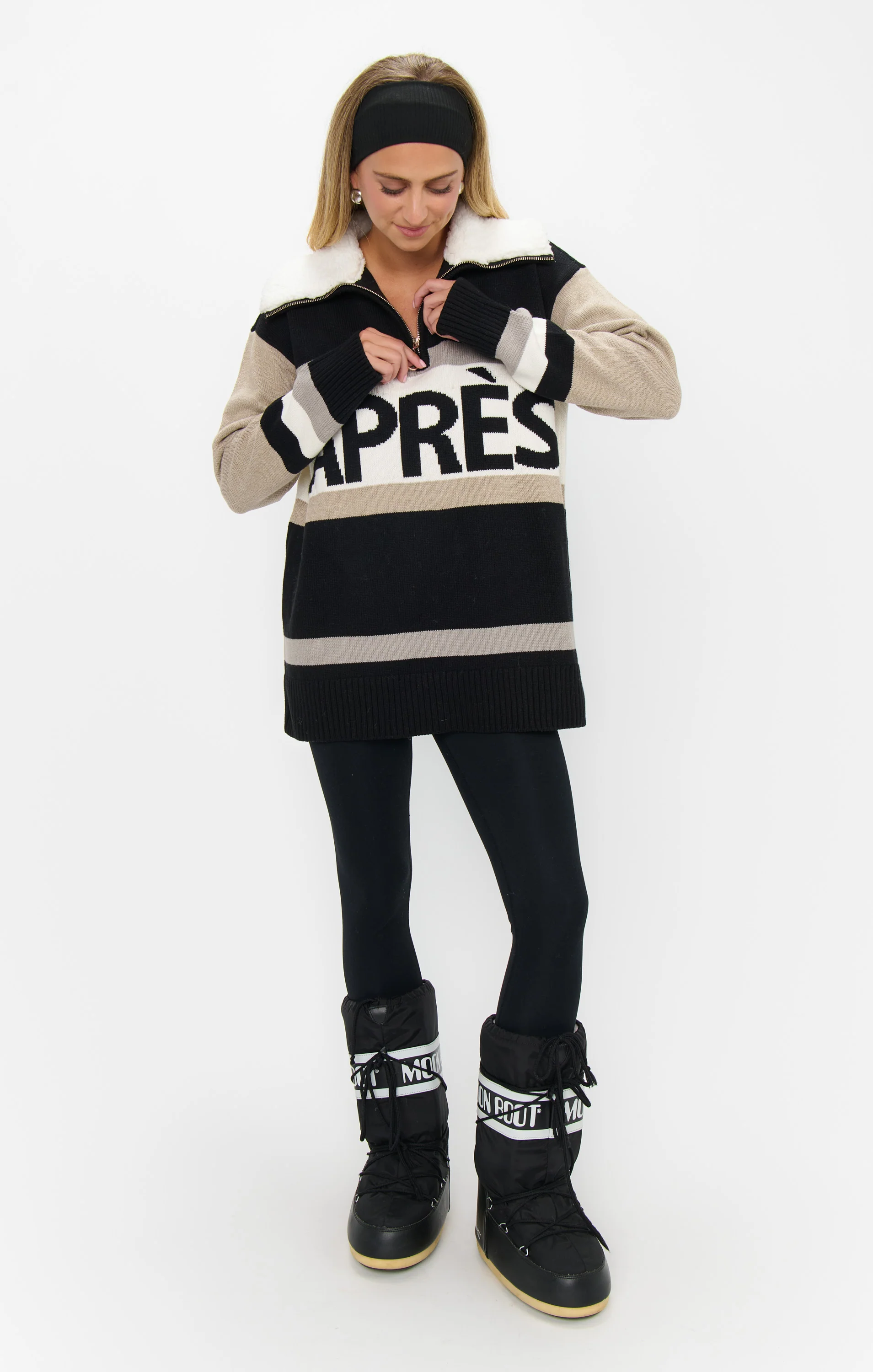 Weston Half Zip Pullover ~ Apres Stripe Knit - Image 5