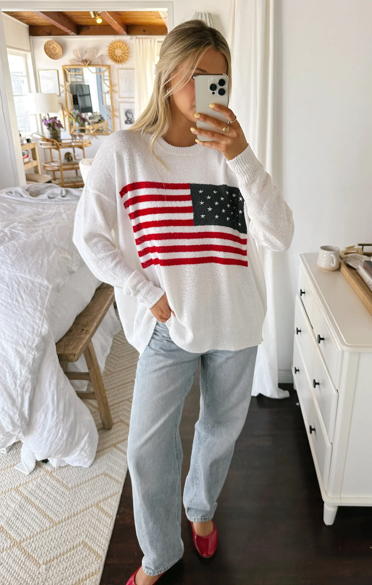 Woodsy Sweater ~ American Flag Knit - Image 5