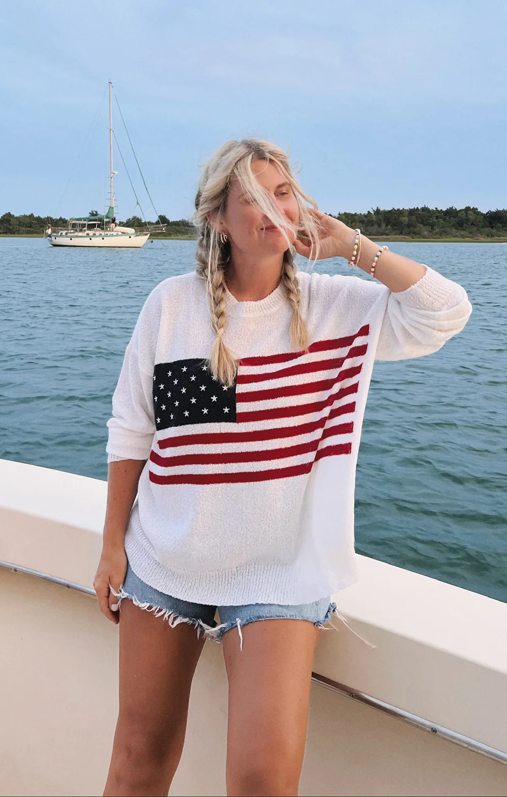 Woodsy Sweater ~ American Flag Knit - Image 6