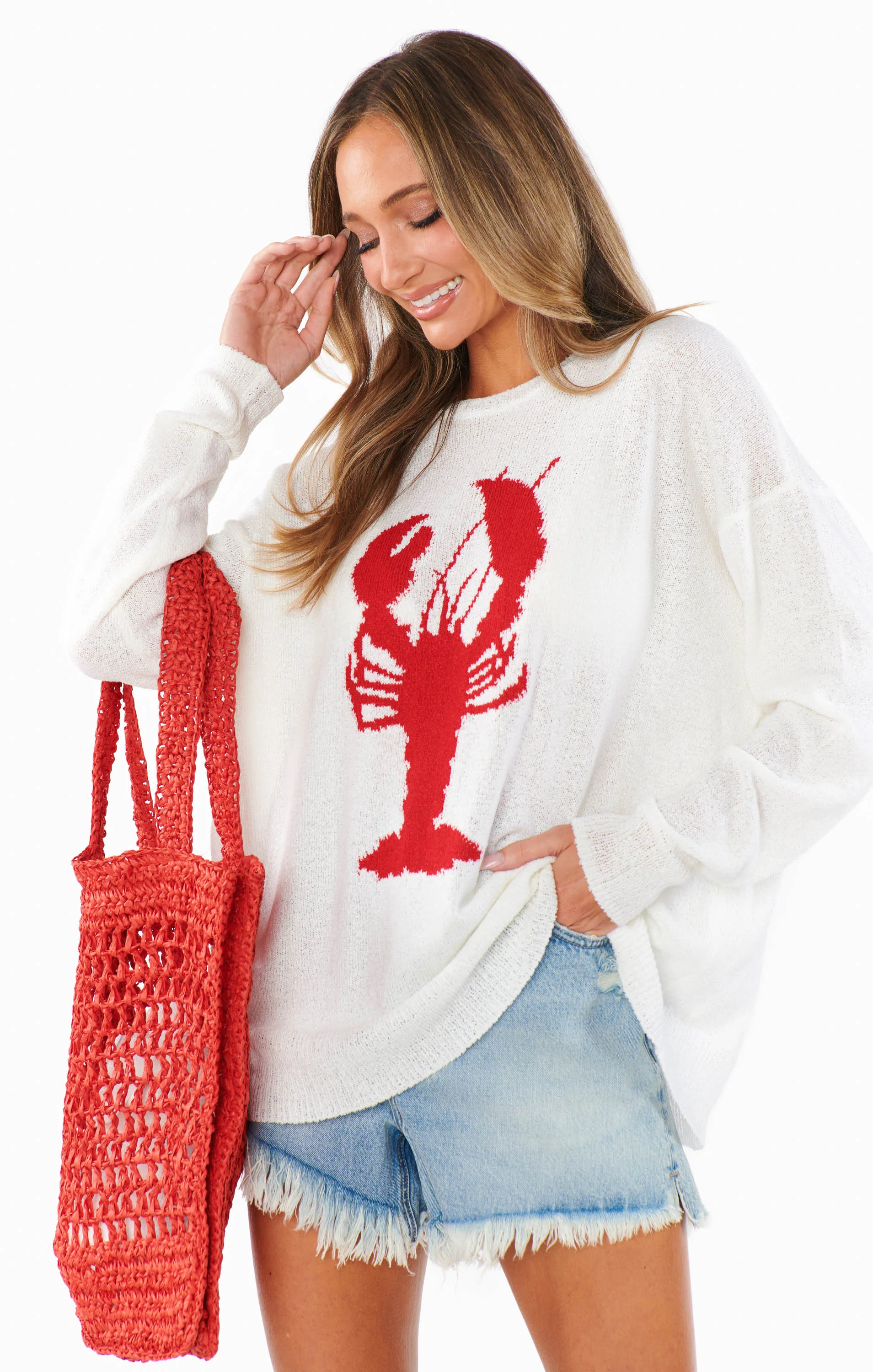 Woodsy Sweater ~ Lobster Knit - Image 7