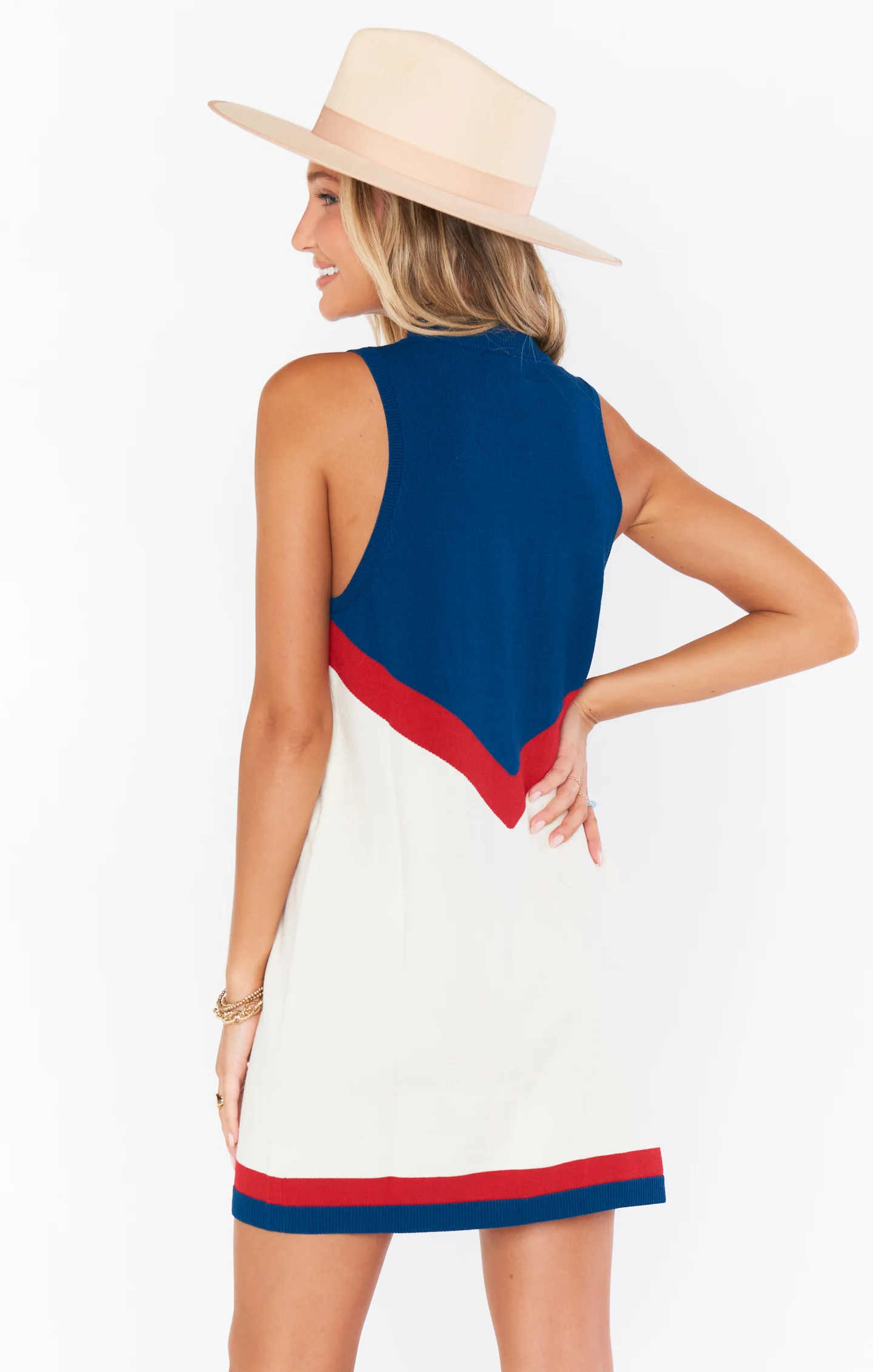 Zoe Zip Dress ~ USA Chevron Knit - Image 5